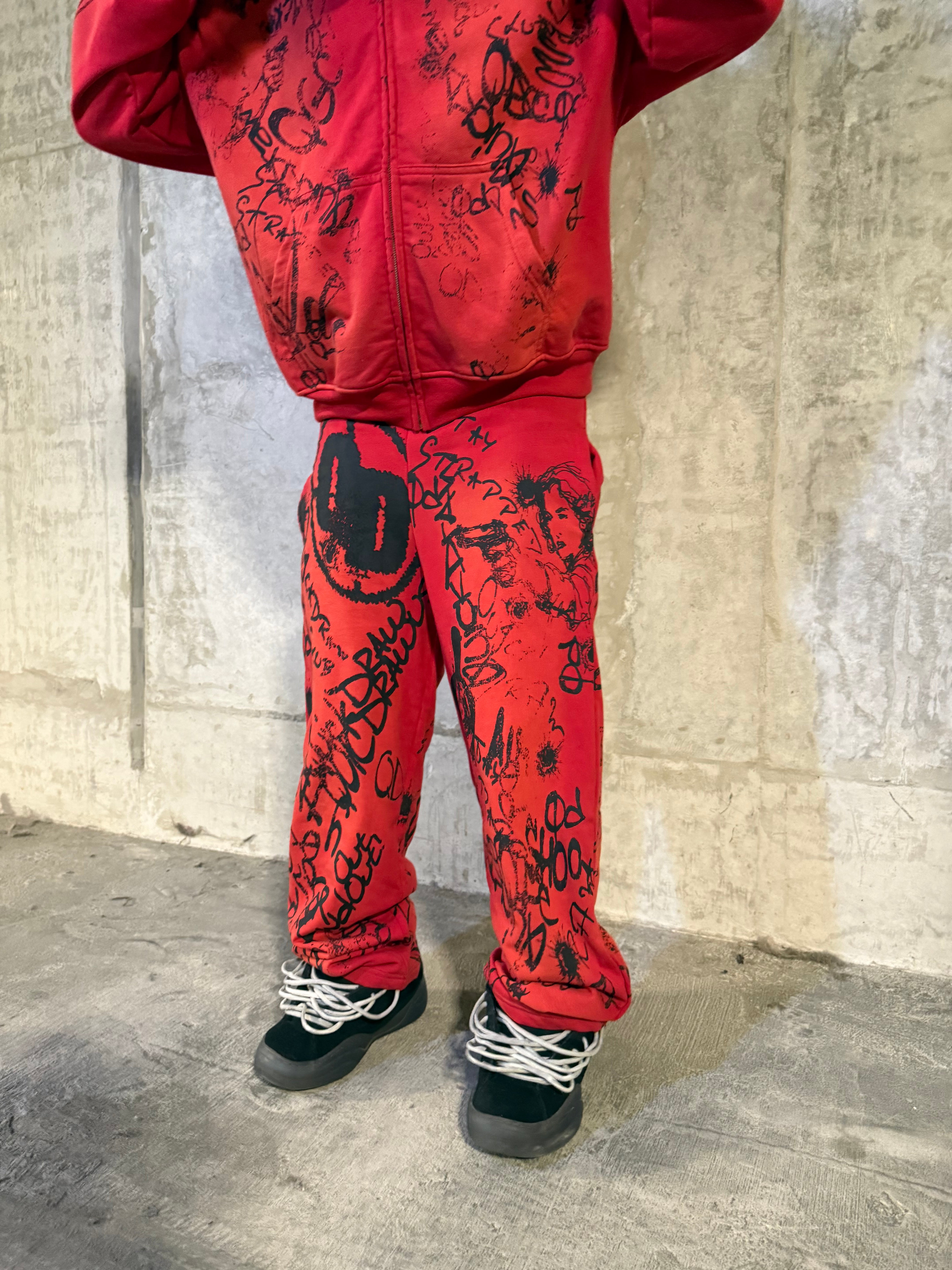 'RedLine' Graffiti Sweats